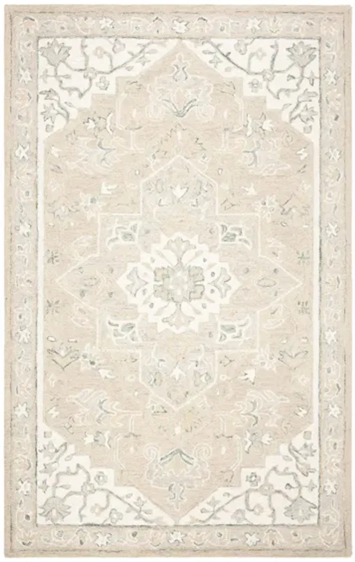 Turbo Area Rug in Light Gray & Ivory by Safavieh