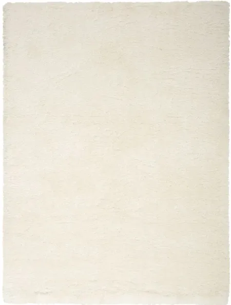 Luxuria Shag Area Rug in Ivory by Nourison