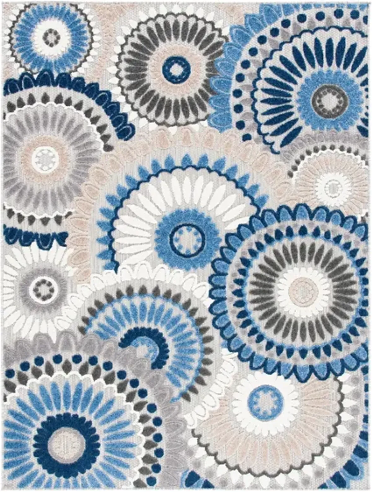 Cabana II Area Rug in Gray & Blue by Safavieh