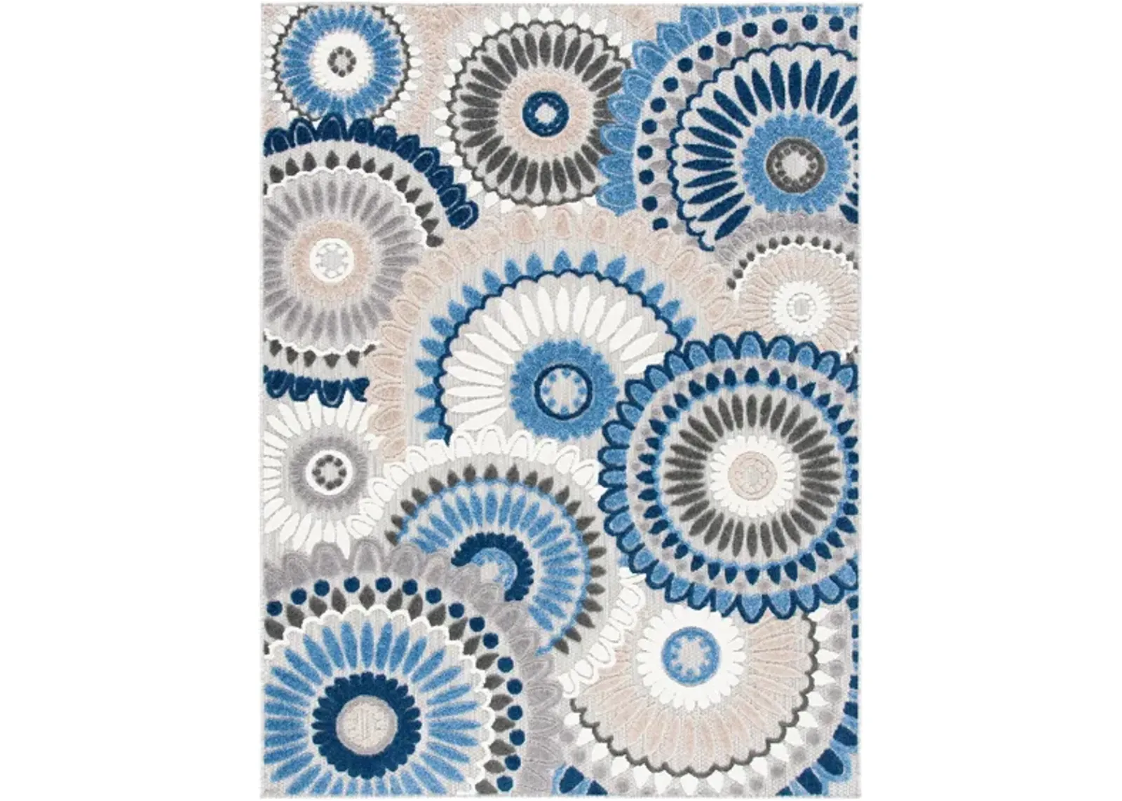 Cabana II Area Rug in Gray & Blue by Safavieh