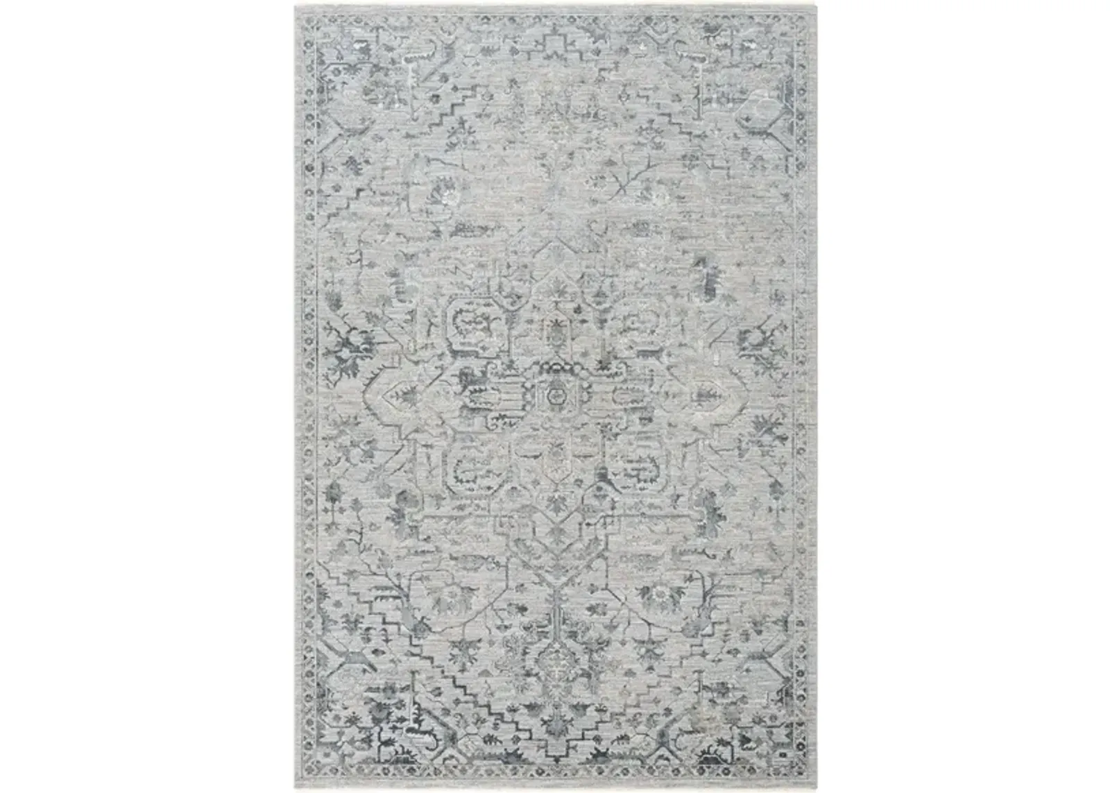 Glynn Brunswick Area Rug in Blue, Cream by Surya