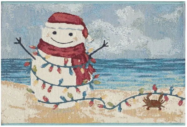 Esencia Beach Snowman Indoor/Outdoor Mat