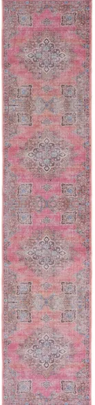 Serapi Runner Rug in Pink & Beige by Safavieh