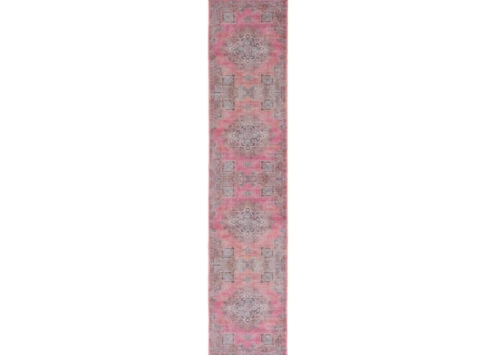 Serapi Runner Rug in Pink & Beige by Safavieh