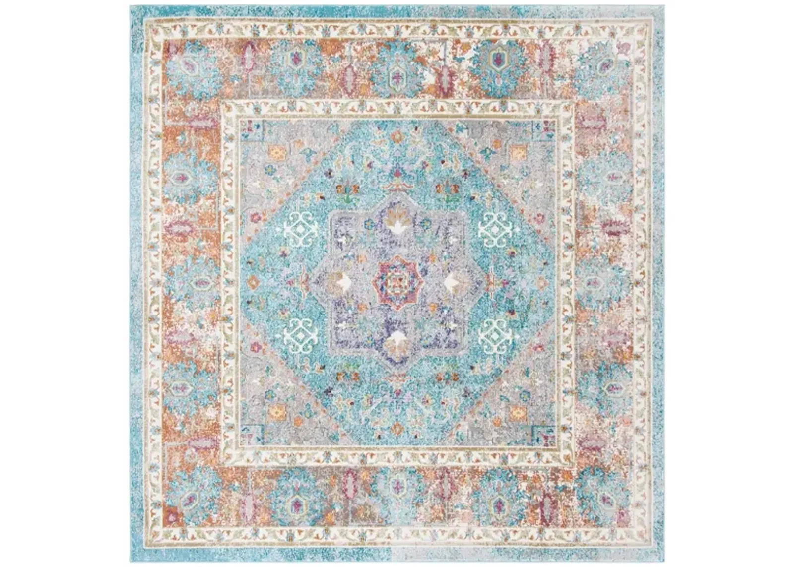 Aria Area Rug in Blue / Creme by Safavieh