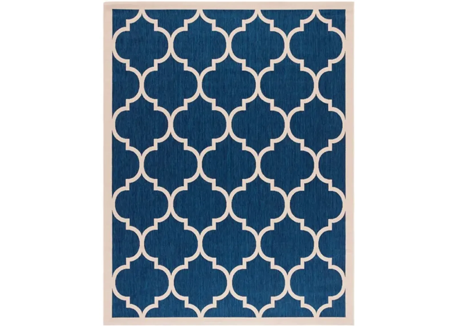 Courtyard Lattice Indoor/Outdoor Area Rug in Navy & Beige by Safavieh