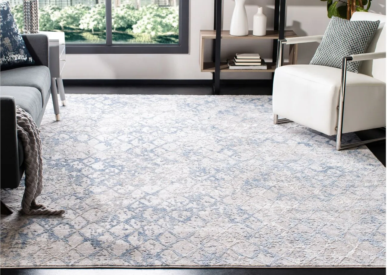 Amelia Area Rug in Light Gray / Blue by Safavieh