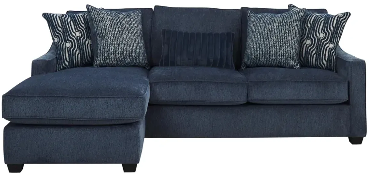 Arro Reversible Sofa Chaise in Plush Navy by Behold Washington