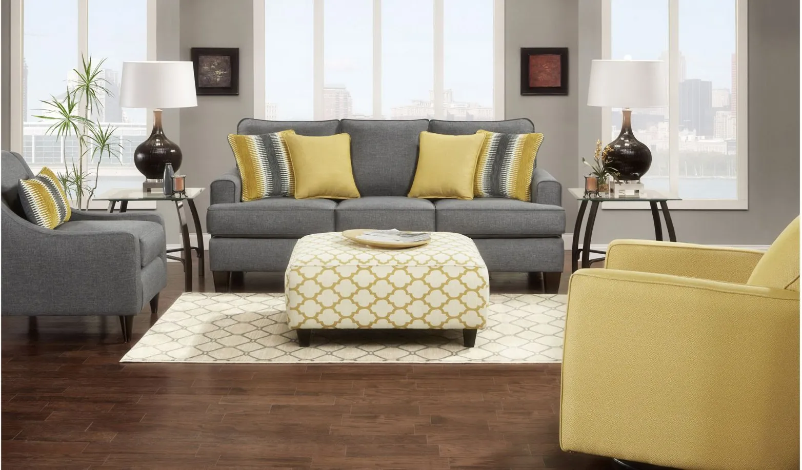 Willoughby Sofa in Maxwell Gray by Fusion Furniture