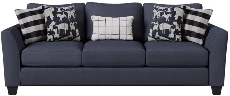 Daine Sofa in Popstich Navy by Fusion Furniture