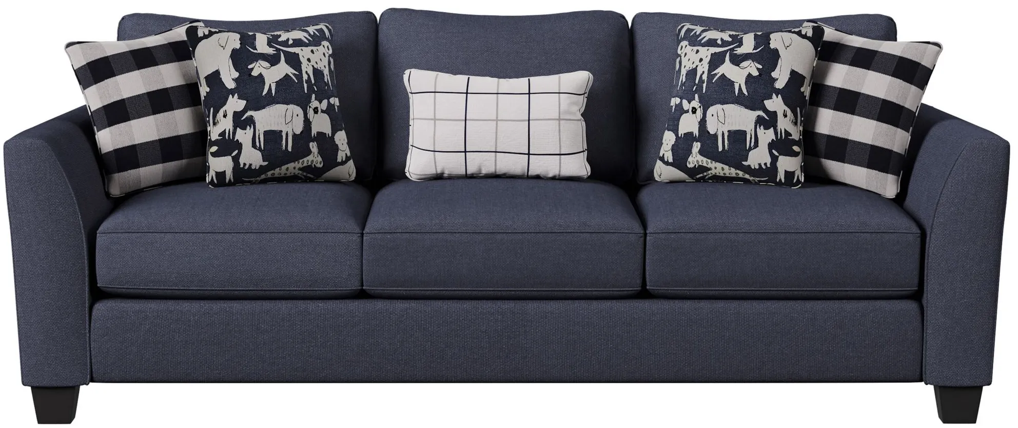 Daine Sofa in Popstich Navy by Fusion Furniture