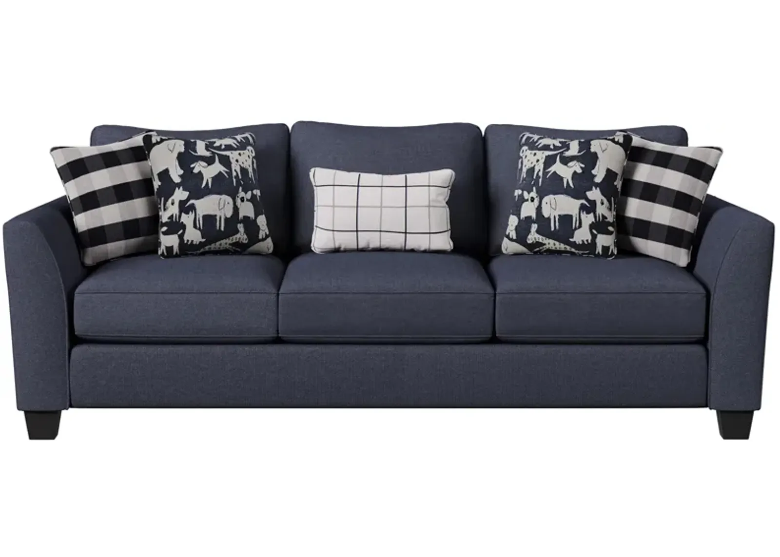 Daine Sofa in Popstich Navy by Fusion Furniture