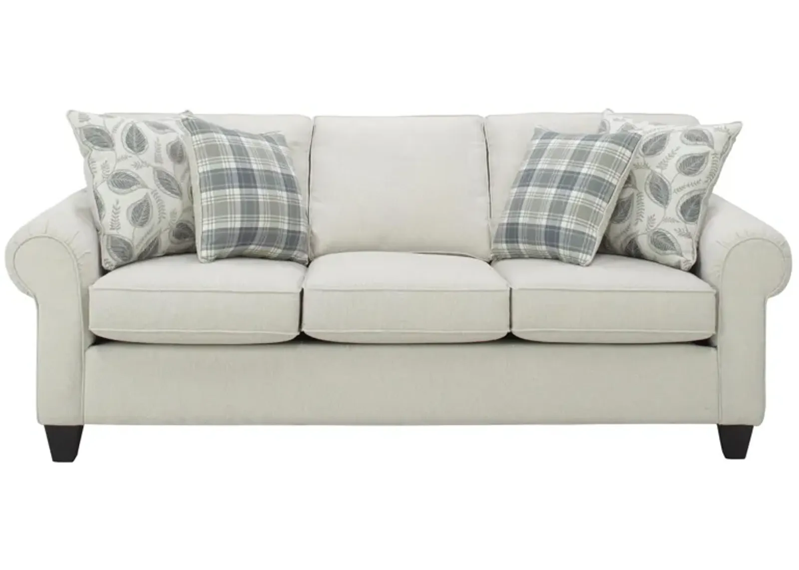 Saige Chenille Sofa in Beige by Flair