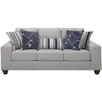 Alston Chenille Sofa in Blue by Albany Furniture