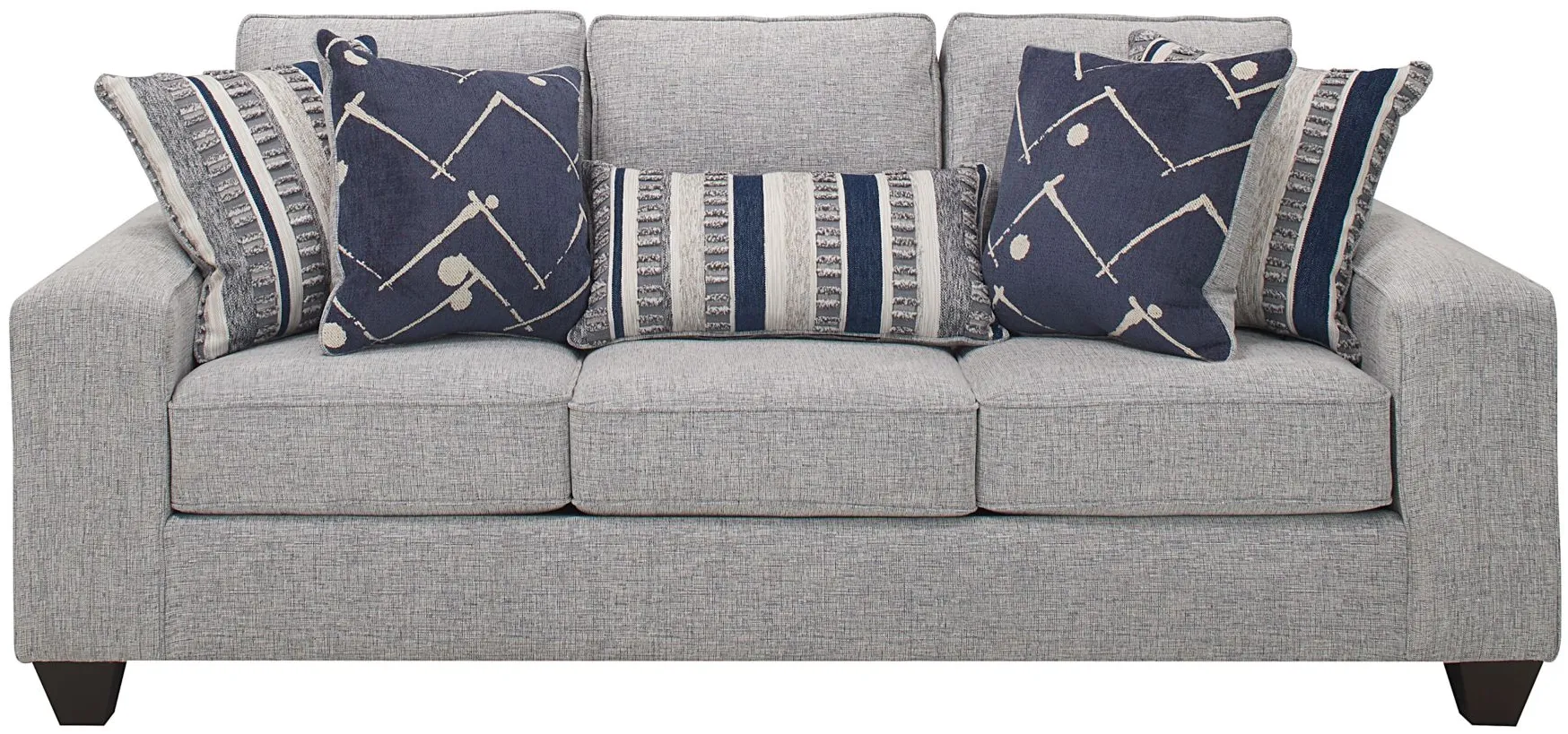 Alston Chenille Sofa in Blue by Albany Furniture