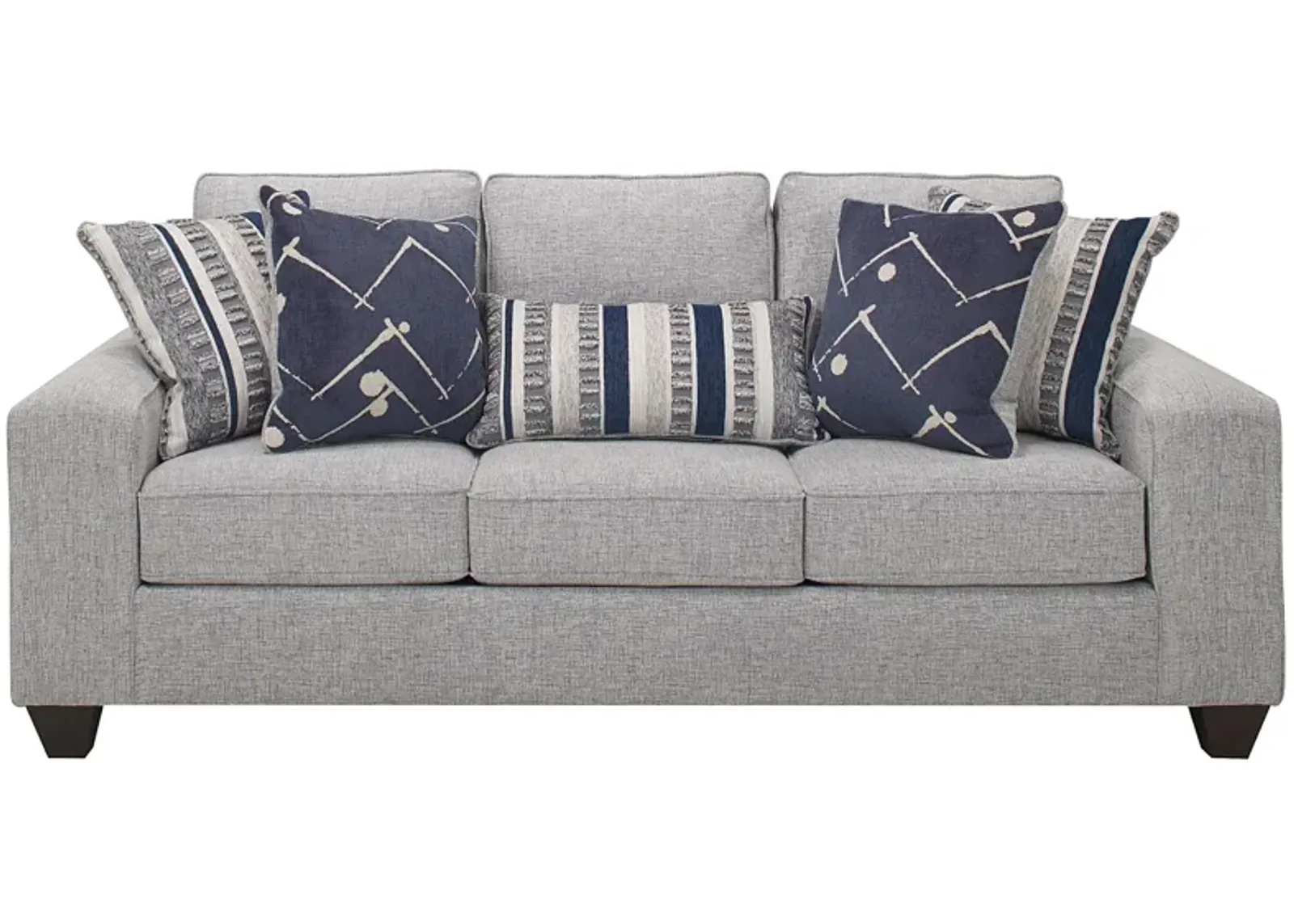 Alston Chenille Sofa in Blue by Albany Furniture