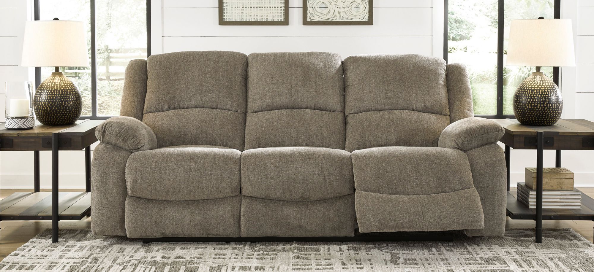 Molven Reclining Sofa in Pewter by Ashley Furniture