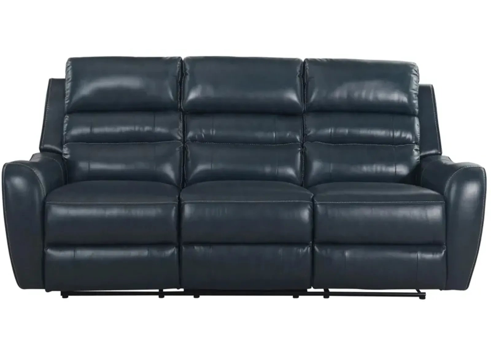 Keegan Reclining Sofa in Calvana Fancy Blue by Bellanest