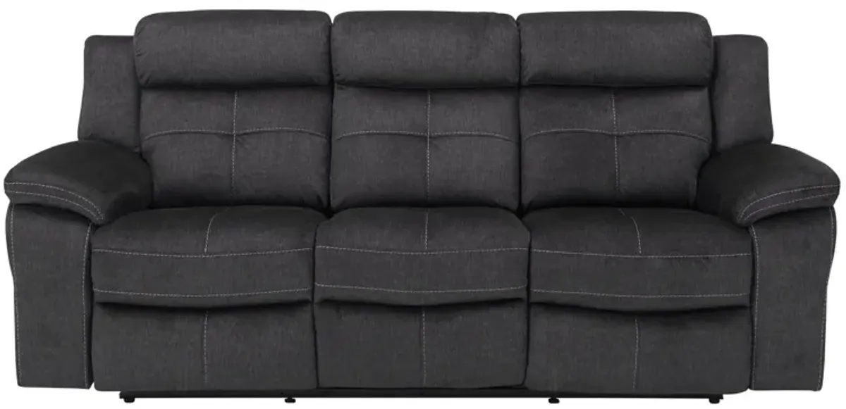 Lugano Microfiber Reclining Sofa in Gray by Bellanest