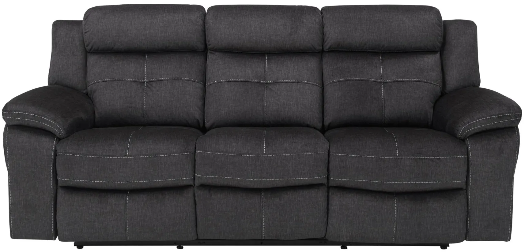 Lugano Microfiber Reclining Sofa in Gray by Bellanest