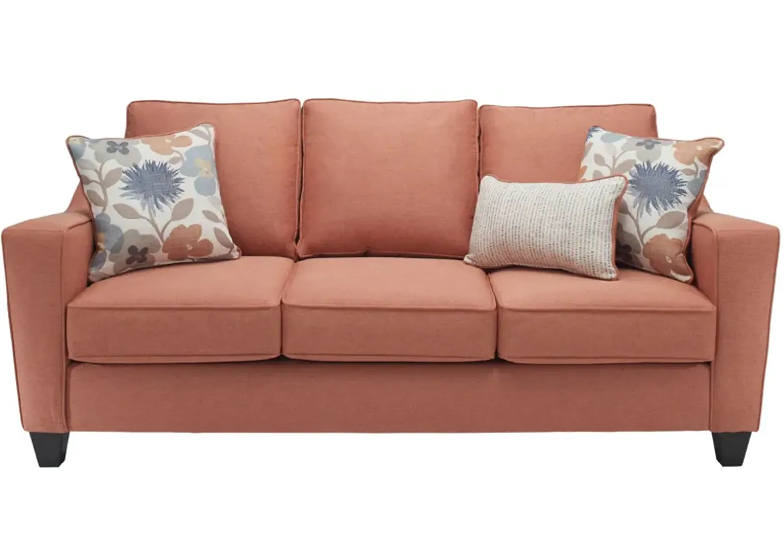 Flora Sofa in Laurent Coral by Fusion Furniture