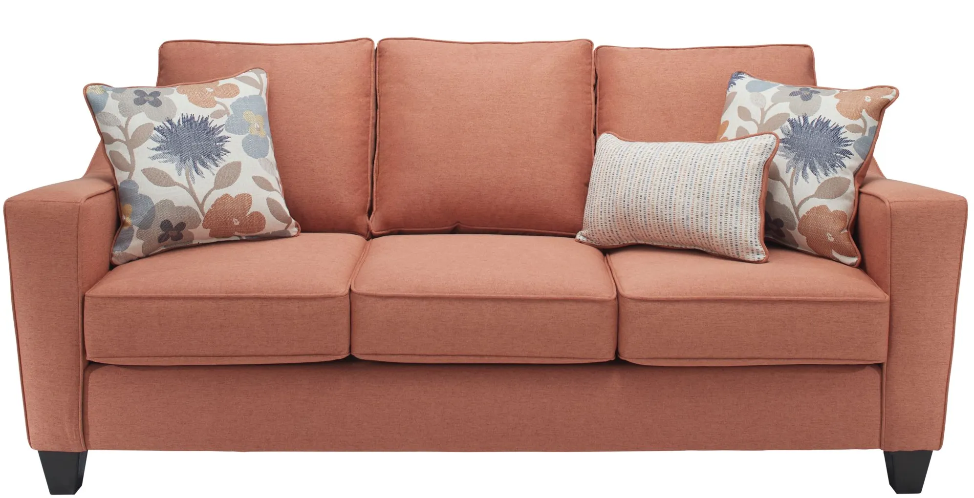Flora Sofa in Laurent Coral by Fusion Furniture
