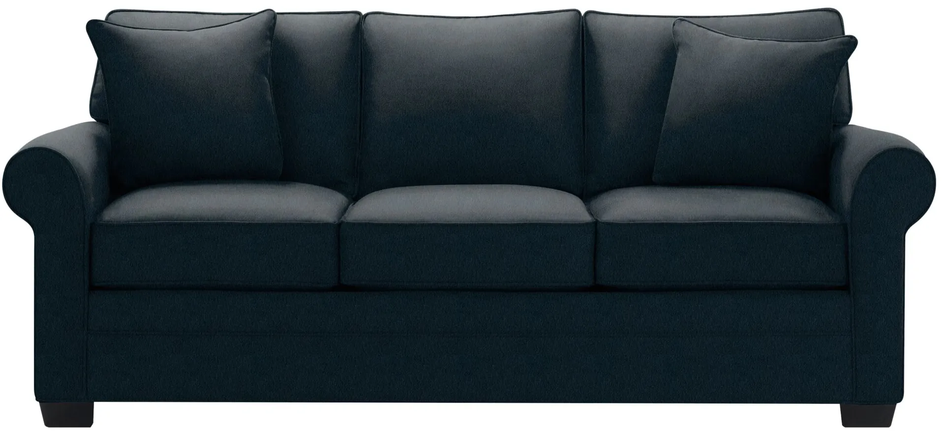 Glendora Sofa in Suede So Soft Midnight by H.M. Richards