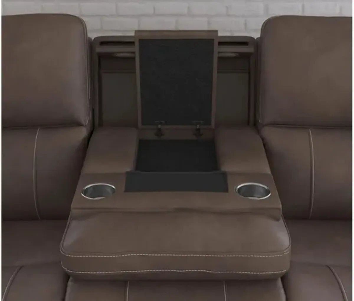 Calvin Triple Power Sofa w/ Drop Down Table