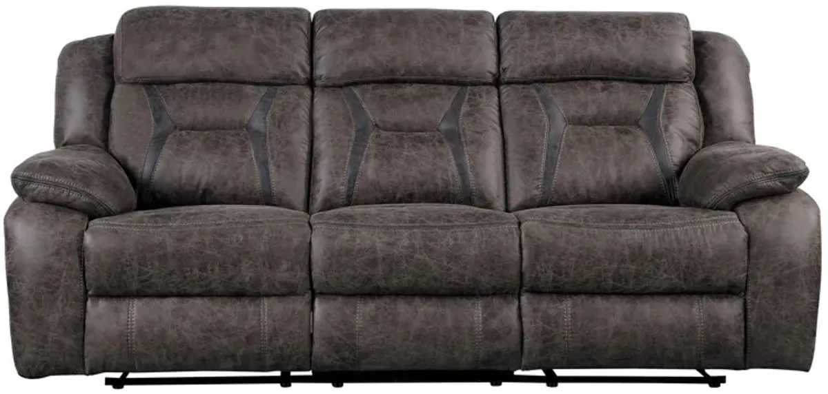 Lecter Reclining Sofa in Dark Brown by Homelegance