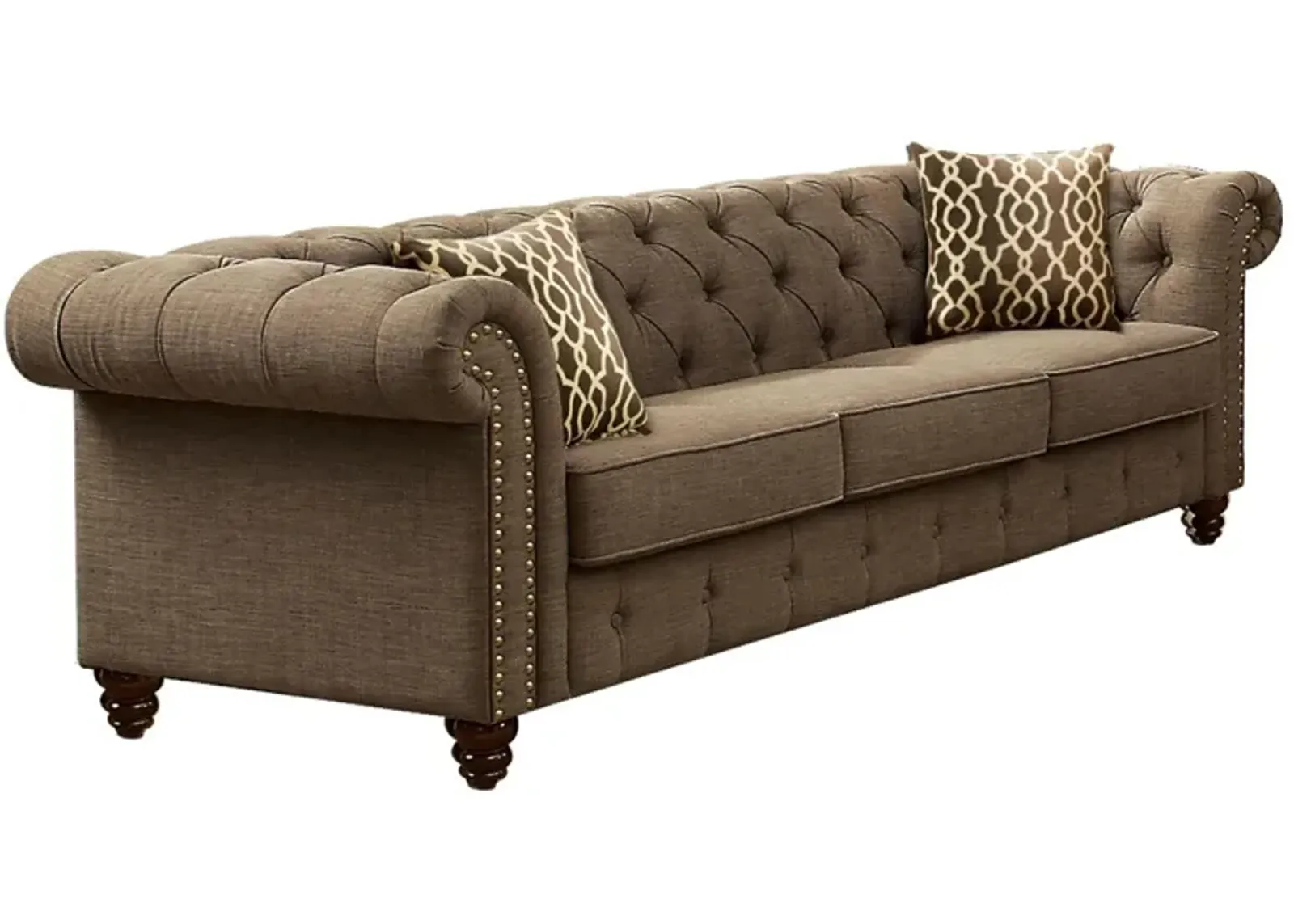 Malley Sofa in Brown by HomeRoots