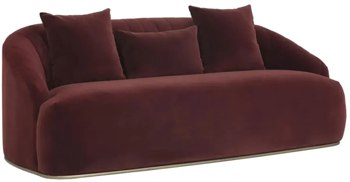 Astrid Sofa in Merlot by Sunpan