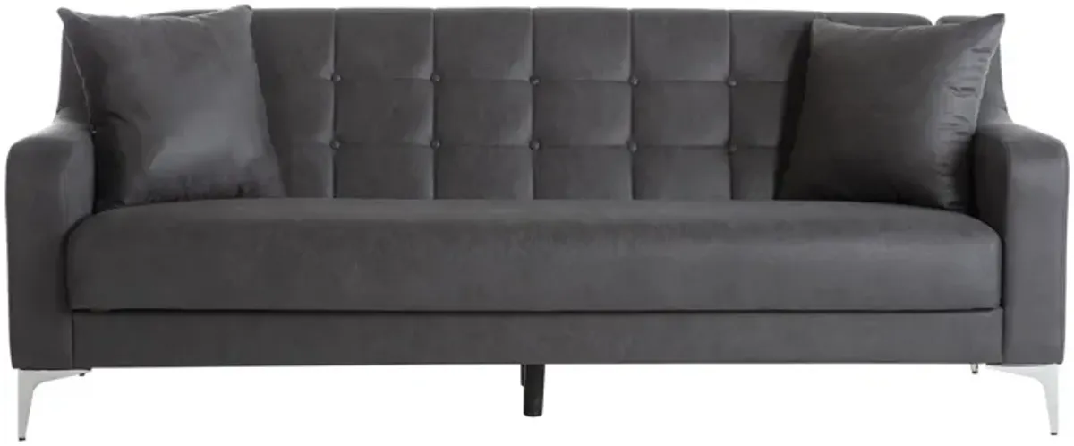 Livia Sleeper Sofa in Melson Dark Gray by HUDSON GLOBAL MARKETING USA