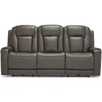 Card Player Power Reclining Sofa in Smoke by Ashley Furniture