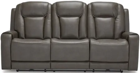 Card Player Power Reclining Sofa in Smoke by Ashley Furniture