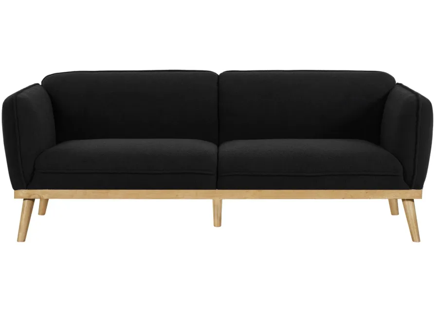 Nolita Boucle Fabric Sofa in Black by Meridian Furniture