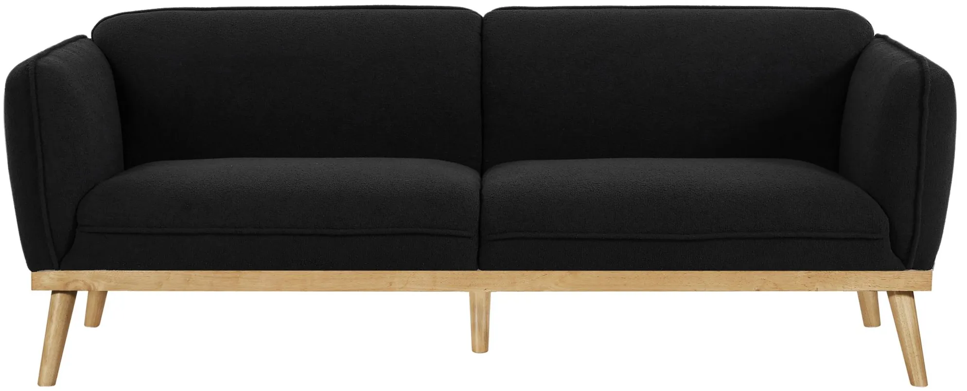 Nolita Boucle Fabric Sofa in Black by Meridian Furniture