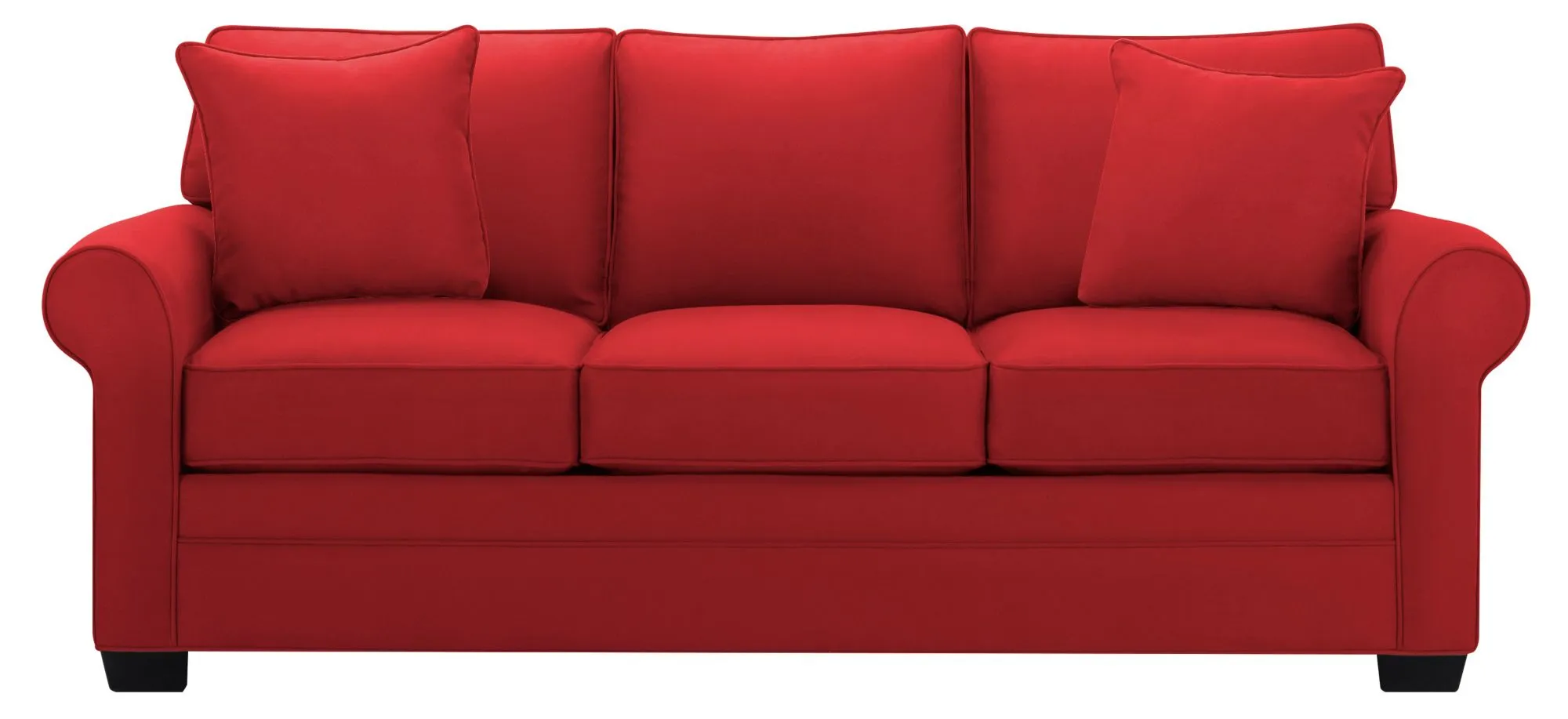Glendora Sofa in Suede So Soft Cardinal by H.M. Richards