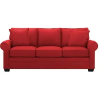 Glendora Sofa in Suede So Soft Cardinal by H.M. Richards
