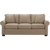 Glendora Sofa in Suede So Soft Mineral by H.M. Richards
