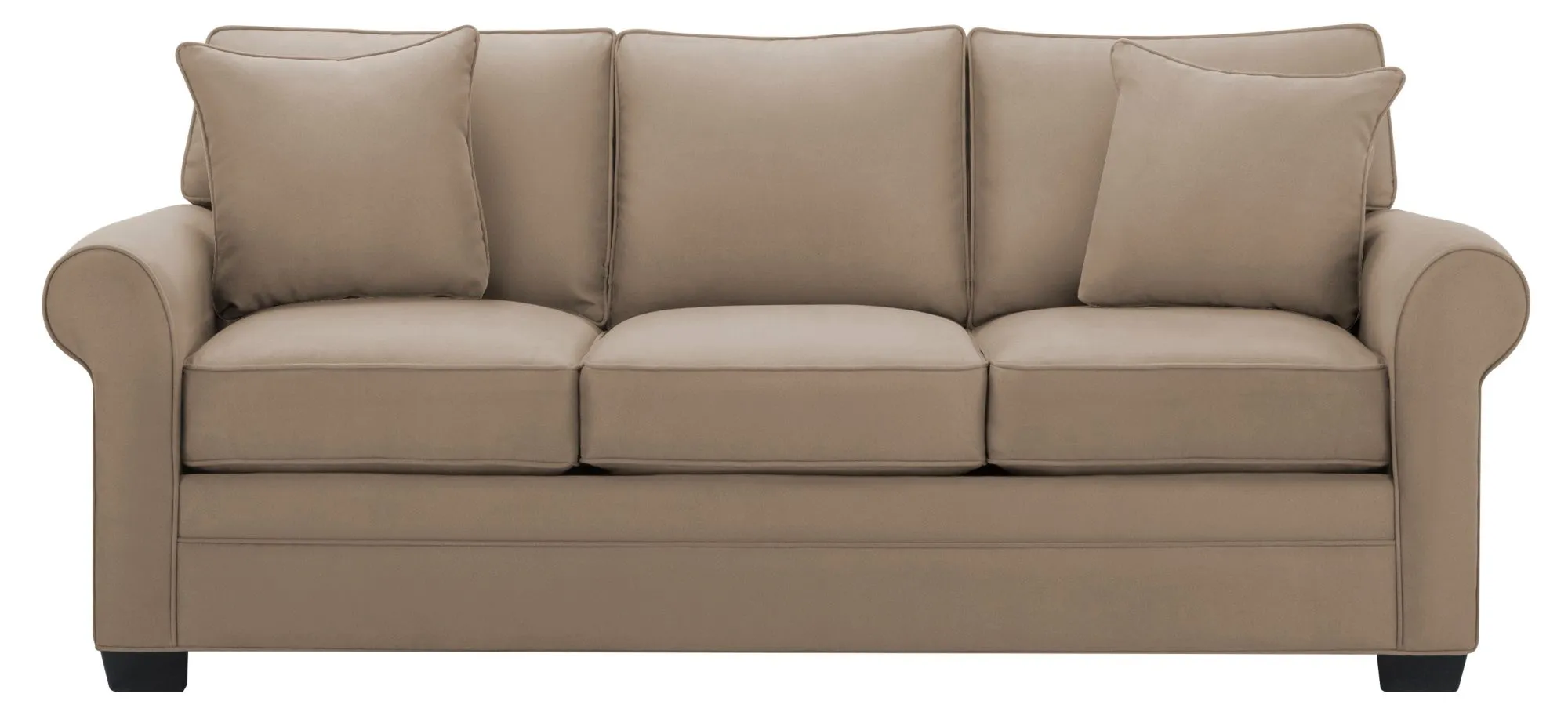 Glendora Sofa in Suede So Soft Mineral by H.M. Richards