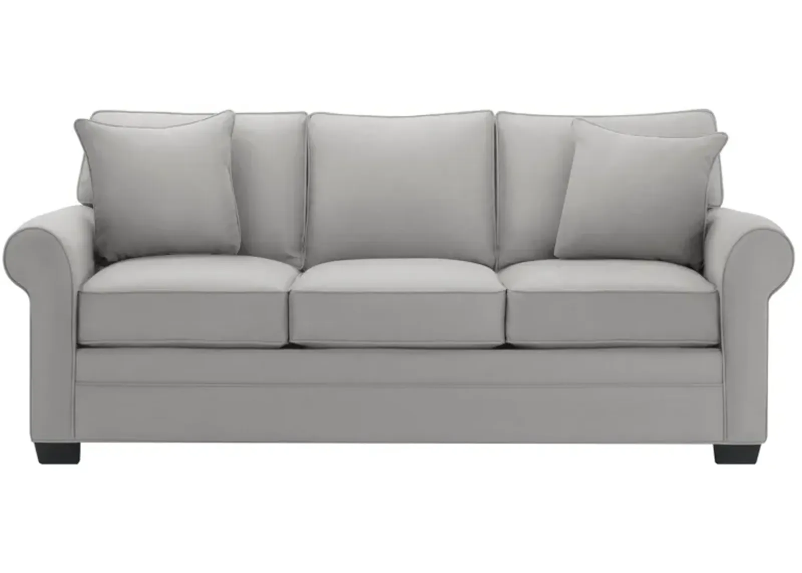 Glendora Sofa in Suede So Soft Platinum by H.M. Richards