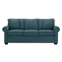 Glendora Sofa in Suede So Soft Lagoon by H.M. Richards
