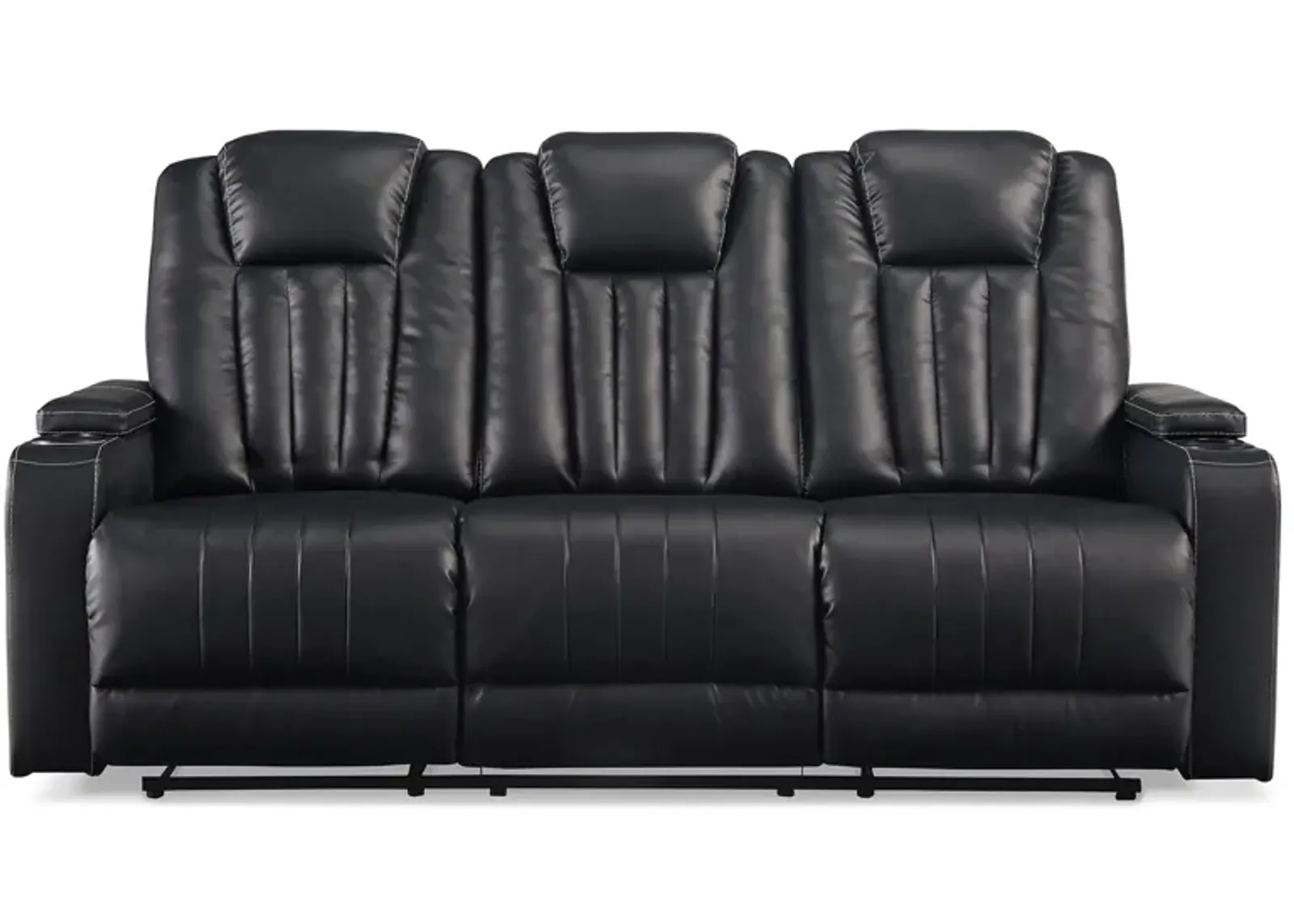 Center Point Reclining Sofa in Black by Ashley Furniture