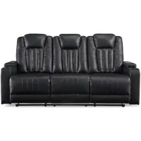 Center Point Reclining Sofa in Black by Ashley Furniture