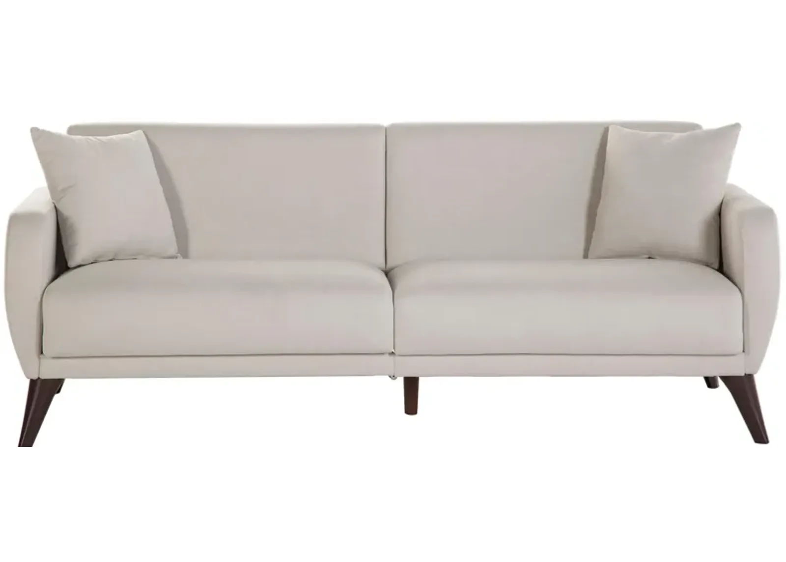 Lugano Sleeper Sofa with Storage in Beige by HUDSON GLOBAL MARKETING USA