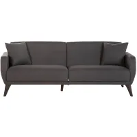 Lugano Sleeper Sofa with Storage in Charcoal by HUDSON GLOBAL MARKETING USA