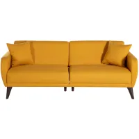 Lugano Sleeper Sofa with Storage in Yellow by HUDSON GLOBAL MARKETING USA