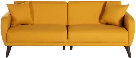 Lugano Sleeper Sofa with Storage in Yellow by HUDSON GLOBAL MARKETING USA
