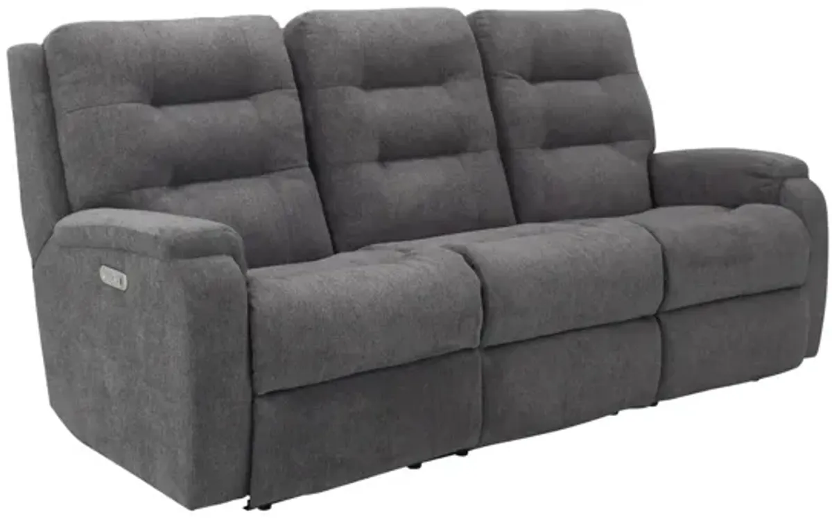 Halenbeck Triple Power Sofa in Dark Gray by Flexsteel