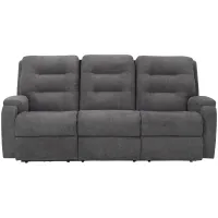 Halenbeck Triple Power Sofa in Dark Gray by Flexsteel